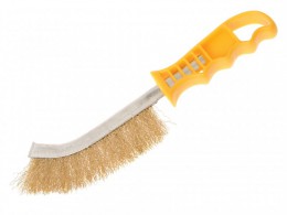 Faithfull Wire Scratch Brush Brass Yellow Handle £5.19